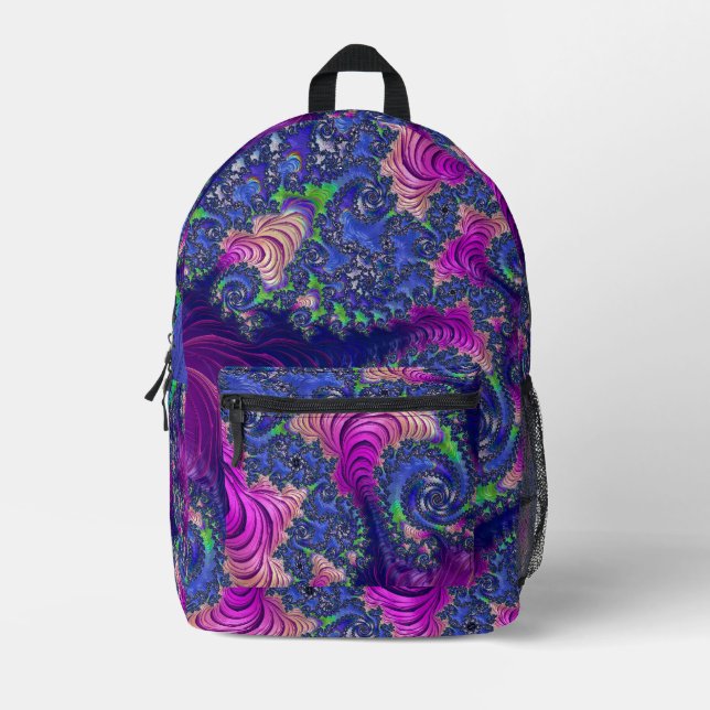Sac À Dos Imprimé Trippy bohème coloré ton de bijou arc-en-ciel frac (Recto)