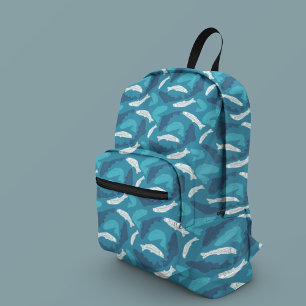 Sac À Dos Imprimé Truite bleue et ivoirienne, à motif de poisson