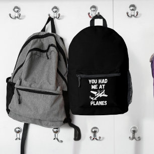 Sac À Dos Imprimé Tu m'as eu avec les avions, Drôle, Simple, Aviatio