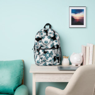 Sac À Dos Imprimé turquoise blanc de l'équipe couleurs ballons de fo