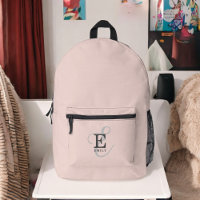 Typographie de Monogramme moderne Blush Pink