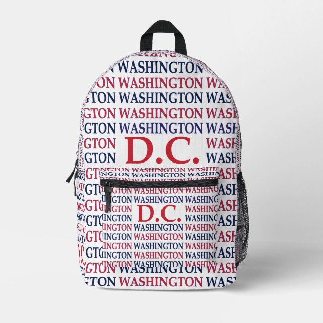 Sac À Dos Imprimé Typographie de Washington DC (Recto)