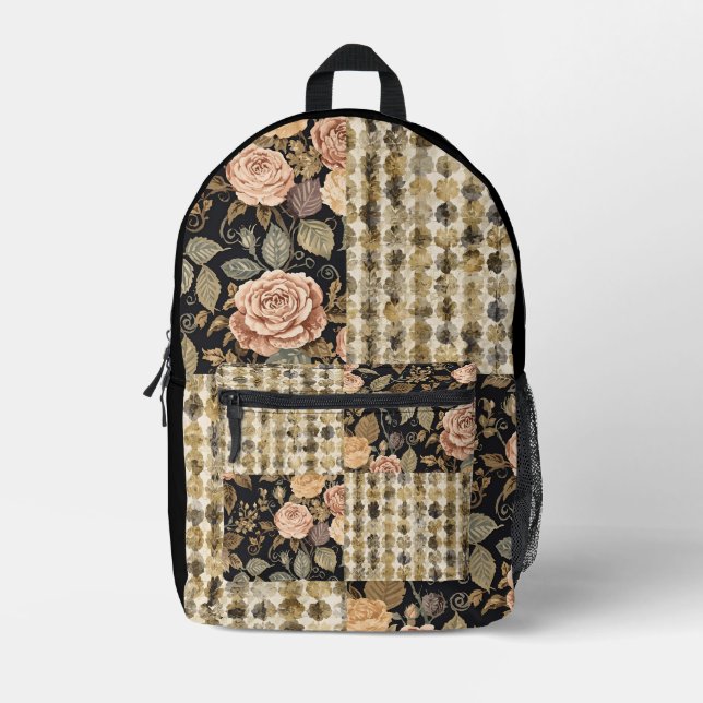 Sac À Dos Imprimé Un beau mélange de fleurs et de motifs (Recto)