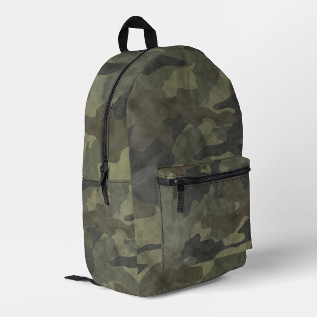 Sac À Dos Imprimé Un camo vert de kaki unique en forme de grunge dés (Coin arrière gauche)