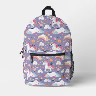Sac À Dos Imprimé Unicorne mauve