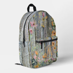 Sac À Dos Imprimé Vache rustique fleur sauvage bois de grange rustiq