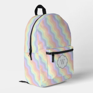 Sac À Dos Imprimé Vagues Arc-en-Ciel Pastel