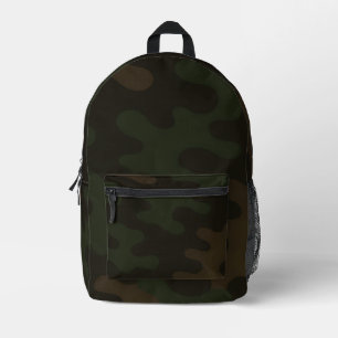 Sac À Dos Imprimé Vert foncé marron forêt Terre riche Camouflage ter