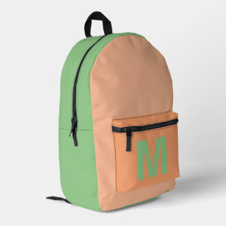 Sac À Dos Imprimé Vert sauge pêche tendance avec nom Monogram