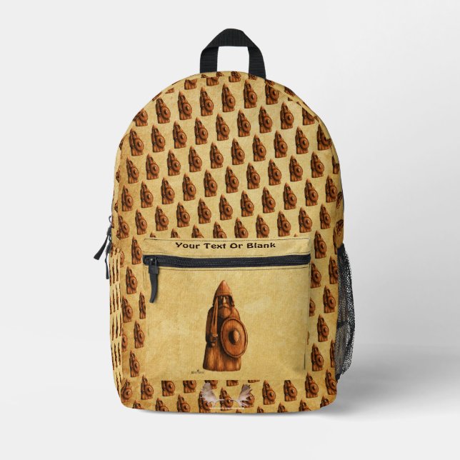 Sac À Dos Imprimé Viking rustique (Recto)