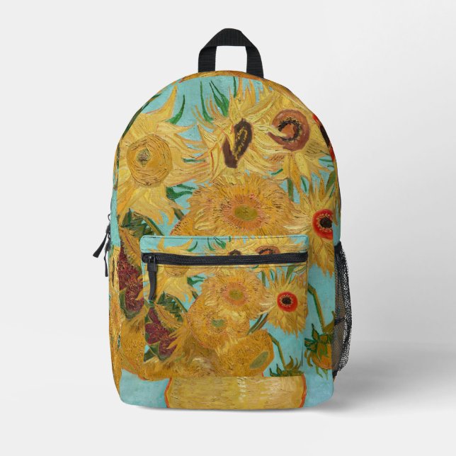 Sac À Dos Imprimé Vincent Van Gogh - Vase avec douze tournesols (Recto)