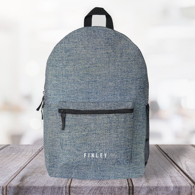 Sac À Dos Imprimé Vintage Denim Blue Jeans Look (Créateur téléchargé)