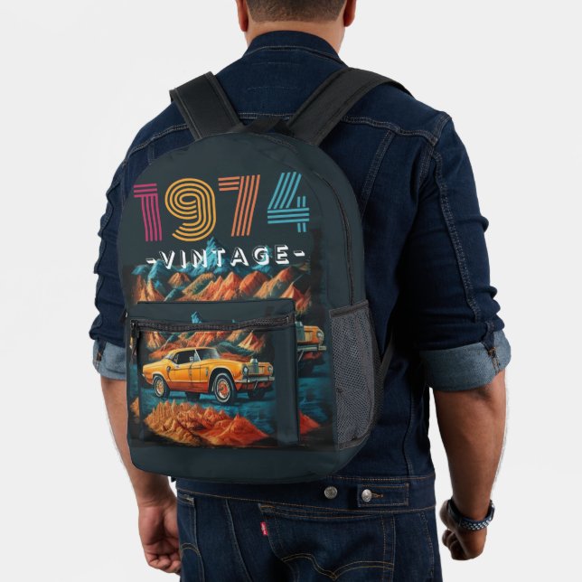 Sac À Dos Imprimé Voiture cool vintage 1974 (Insitu (Modèle))