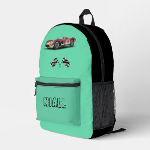 Sac À Dos Imprimé Voiture de course sportive personnalisée