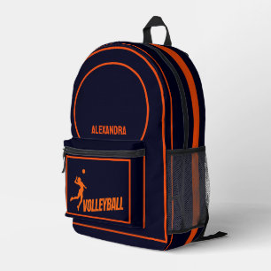 Sac À Dos Imprimé Volley-ball, Joueuse de volley-ball fille, Cadeau 