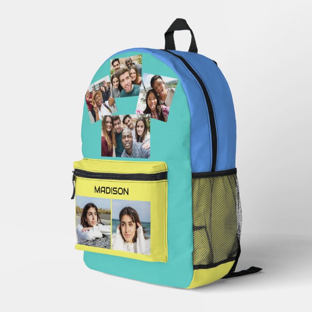 Sac À Dos Imprimé Votre nom et vos photos personnalisés (Coin arrière droit)