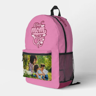 Sac À Dos Imprimé Votre photo et nom personnalisé "Meilleure maman j