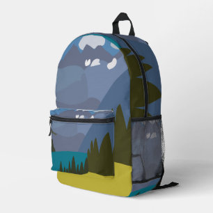 Sac À Dos Imprimé Voyage dans les Alpes Lac de Montagne