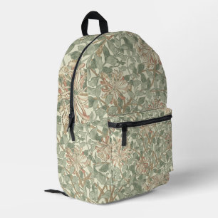 Sac À Dos Imprimé William Morris Honeysuckle Vert Floral
