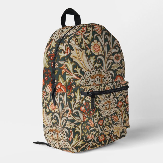 Sac À Dos Imprimé William Morris Trent Garden Flower Classic Botanic (Coin arrière gauche)