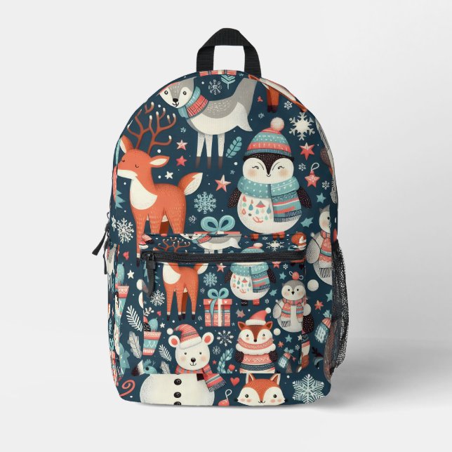 Sac À Dos Imprimé Winter Wonderland Animal Backpack (Recto)