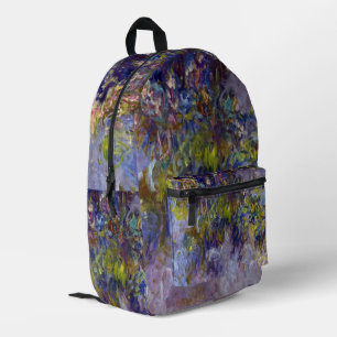 Sac À Dos Imprimé Wisteria (moitié gauche) par Claude Monet
