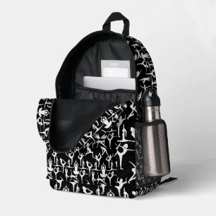 Sac À Dos Imprimé Yoga pose motif 01.bx4.Black BG 2