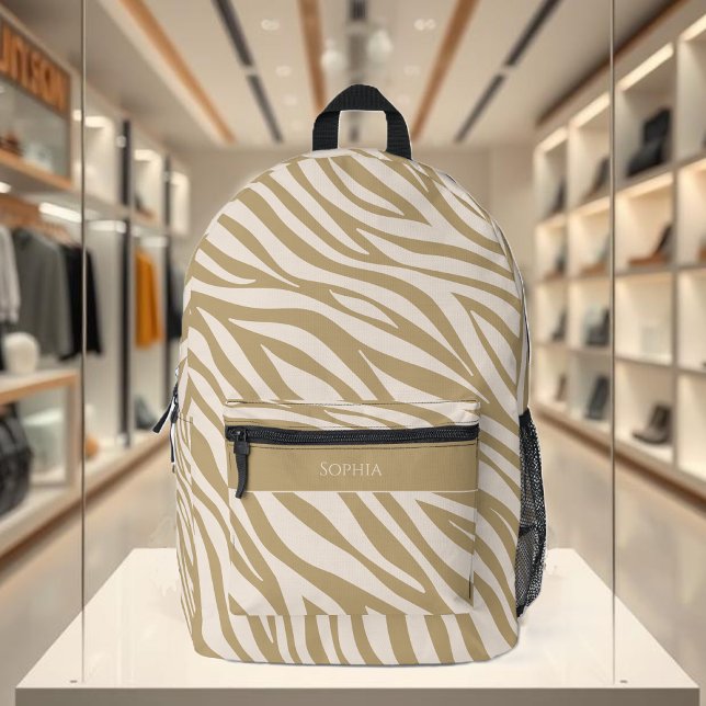 Sac À Dos Imprimé Zebra Print-Neutral- (Zebra Print-Neutral- Printed Backpack )