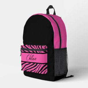 Sac À Dos Imprimé Zèbre noir et rose