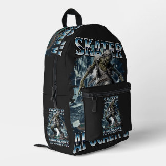 SAC À DOS IMPRIMÉ ZOMBIE SKATER APOCALYPSE