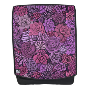 Sac À Dos Jardin succulent en rose et violet