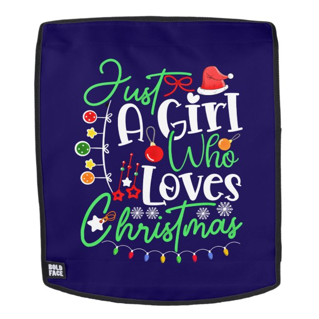 Sac À Dos Juste une fille qui aime Noël-64714 (Devant amovible)