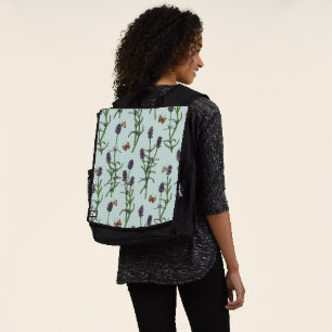 Sac À Dos Lavande et papillons sur verre de mer