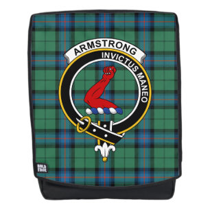 Sac À Dos Le tartan plaid de la crête du clan de chasse Arms