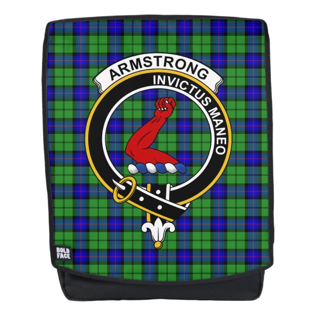Sac À Dos Le Tartan Plaid du Blason Ancien Clan Armstrong (Devant)