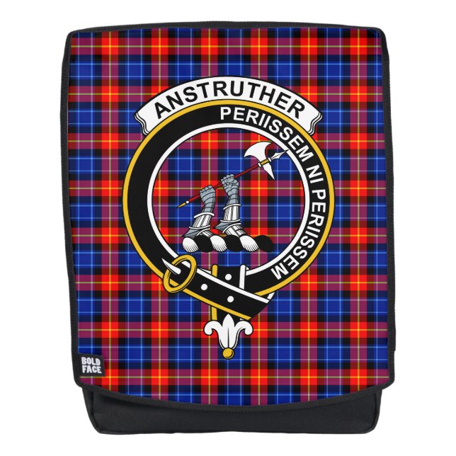 Sac À Dos Le Tartan Plaid du blason de clan d'Anstruther (Devant)