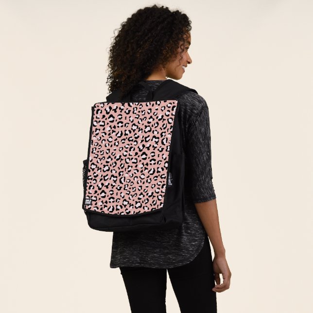 Sac À Dos Léopard Print, Léopard Spots, Rose Léopard (Porté)