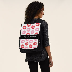 Sac À Dos Lèvres Rouges, Lèvres Roses, Baiser, Votre Nom, Pe
