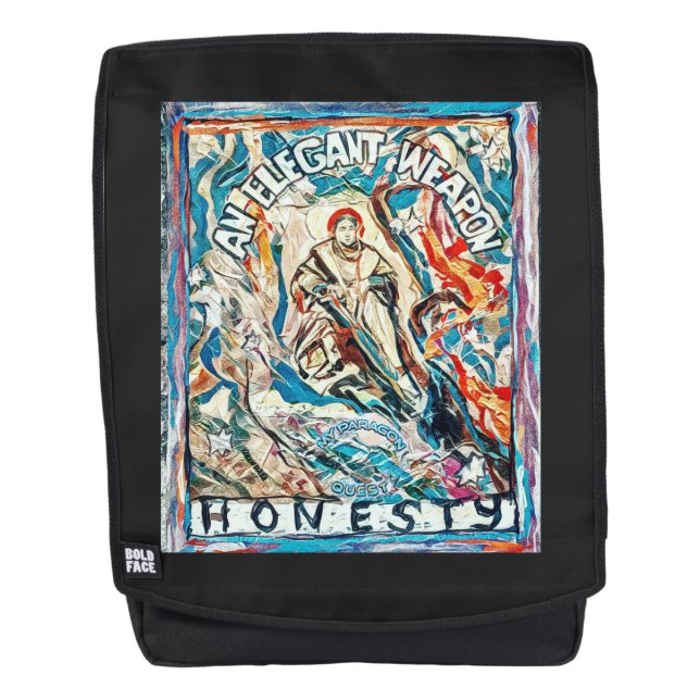 Sac À Dos L'honnêteté, une arme élégante (Devant)