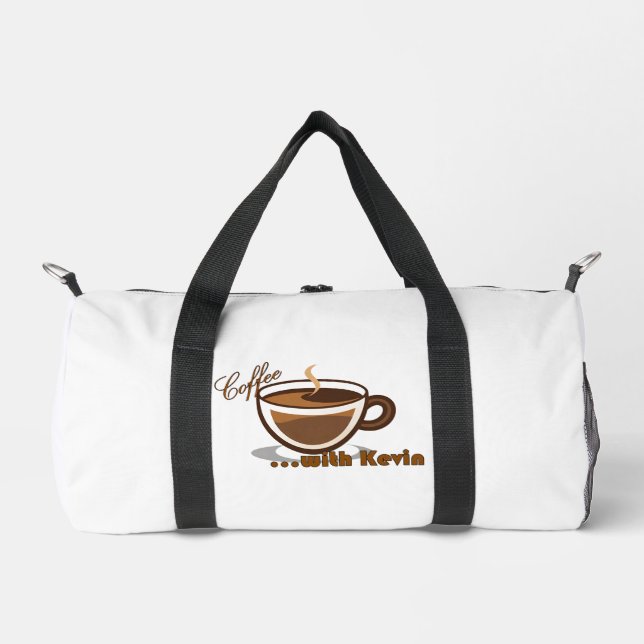 Sac à dos marqué 'Café avec Kevin' (Recto)