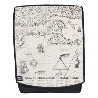 Sac À Dos Medieval World Map Québec Nouvelle-France America