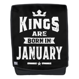 Sac À Dos Mens Kings Sont Nés En Janvier Cadeaux Anniversair