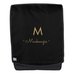 Sac À Dos Monogramme élégant moderne or script