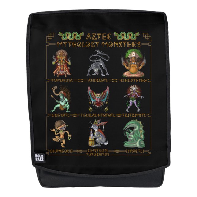 Sac À Dos Monstres mythologiques aztèques (Devant)