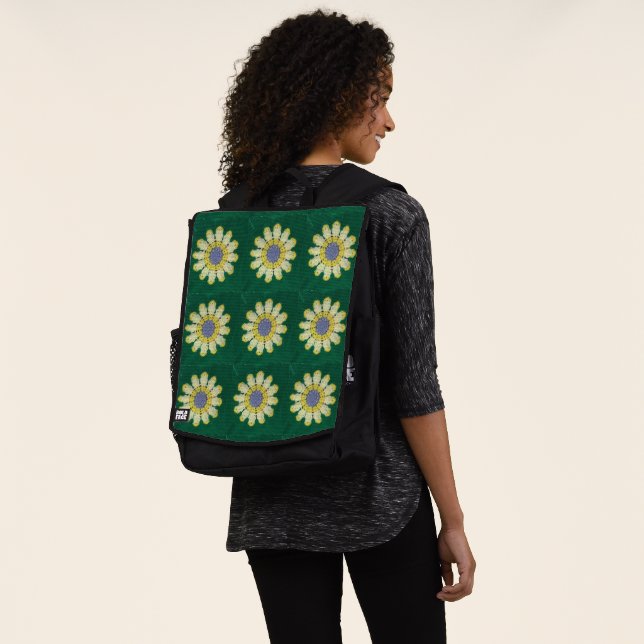 sac à dos - Motif afghan - marguerite (Porté)