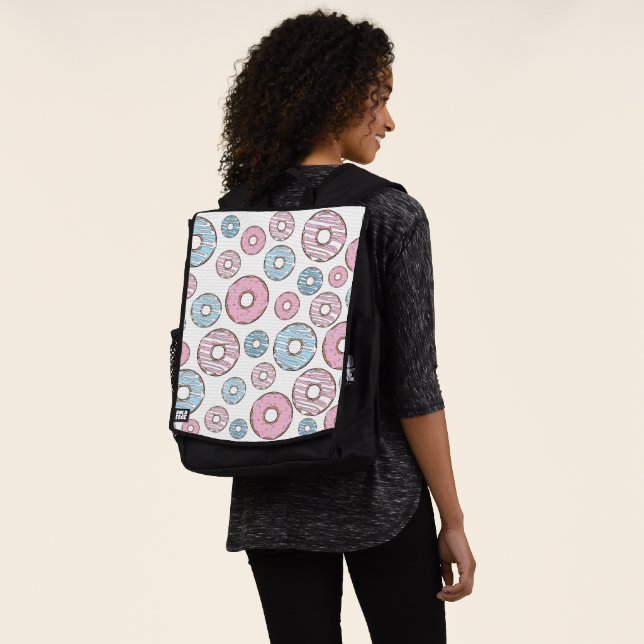 Sac À Dos Motif De Donuts, Donuts Roses, Donuts Bleus (Porté)