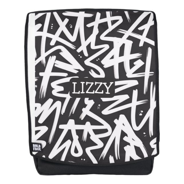 Sac À Dos Motif de nom de graffiti personnalisé — Urbain sur (Devant)