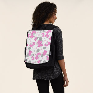 Sac À Dos Motif Des Eléphants Roses, Eléphants Mignons, Étoi
