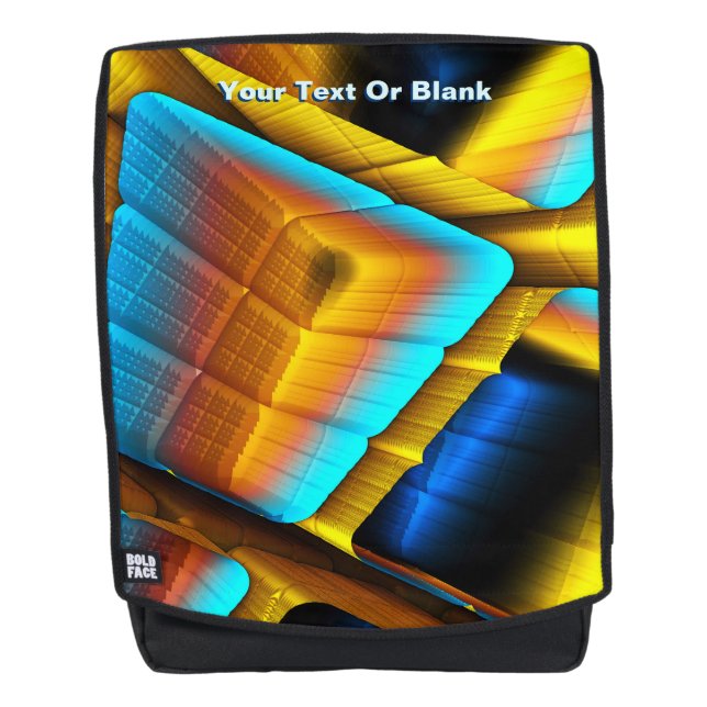 Sac À Dos Motif métallique bleu-or 33 (Devant)