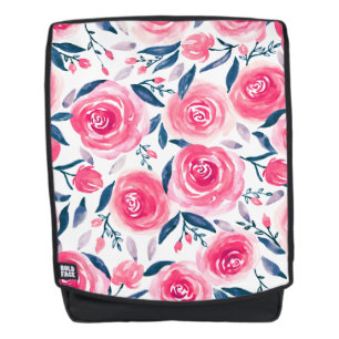 Sac À Dos Motif Rose d'aquarelle rose
